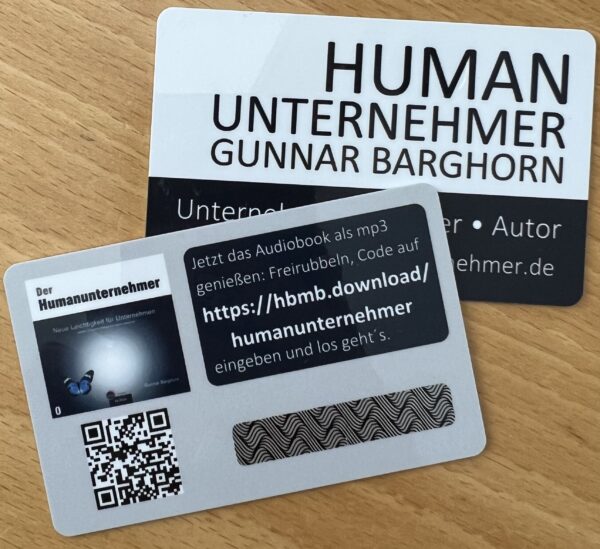 Scheckkarte: Der Humanunternehmer – das Hörbuch (mit Bonustrack)